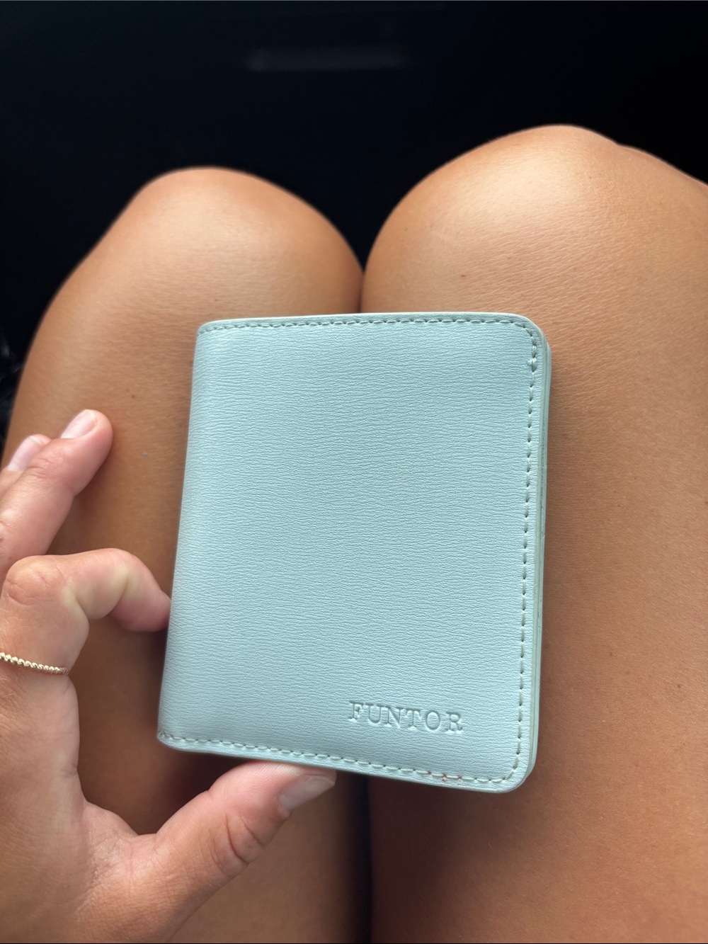 light Blue Card Holder Wallet